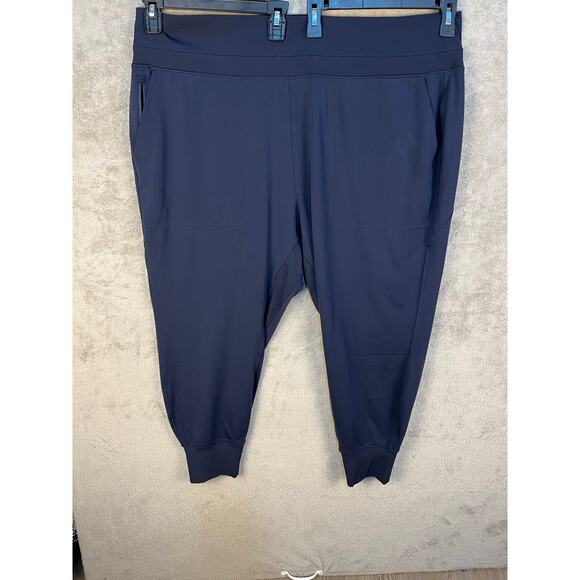 Athleta Venice Jogger 3X Navy High Rise Pull On Ankle Pants Athleisure Workout - Picture 1 of 6
